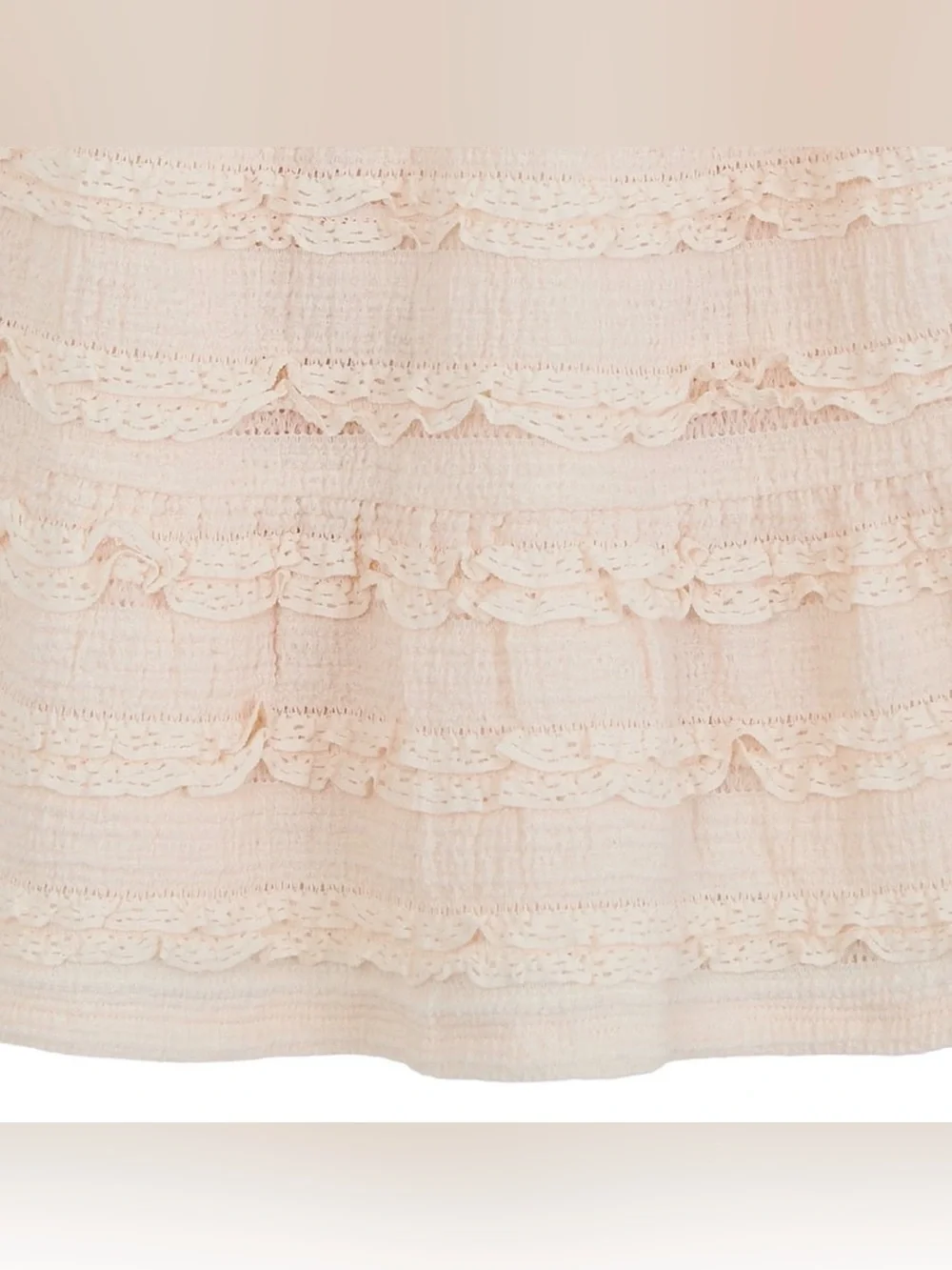 Wonder Nation Girls 12M Cream Gauzy Lace Play Dress Boho Beach Fairy Cottagecore